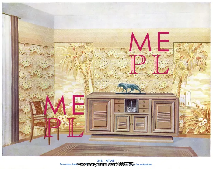 : Wallpaper designs shown in a sample interior : Wallpaper designs shown in a sample interior