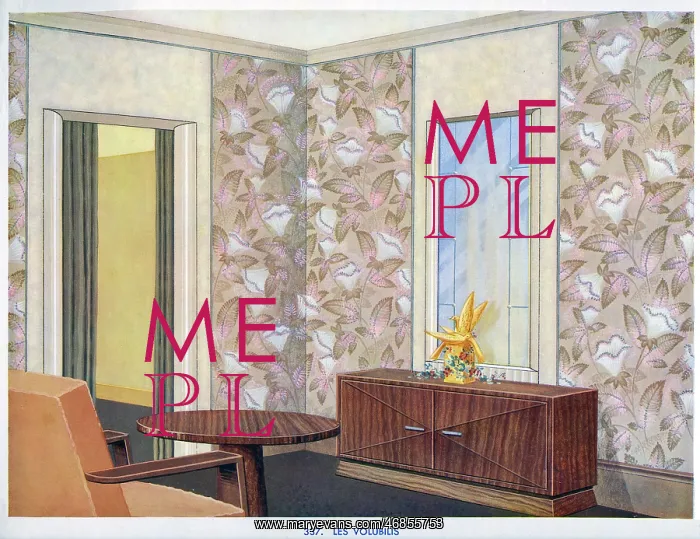 : Wallpaper designs shown in a sample interior : Wallpaper designs shown in a sample interior