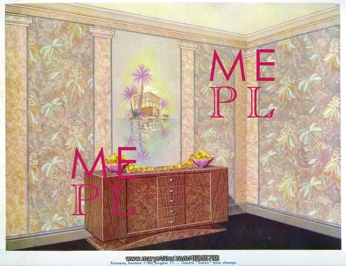 : Wallpaper designs shown in a sample interior : Wallpaper designs shown in a sample interior