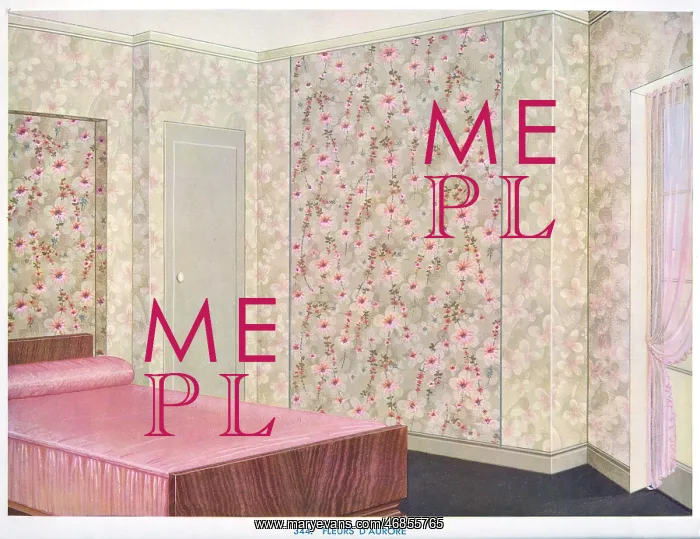 : Wallpaper designs shown in a sample interior : Wallpaper designs shown in a sample interior