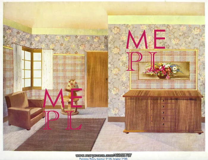 : Wallpaper designs shown in a sample interior : Wallpaper designs shown in a sample interior
