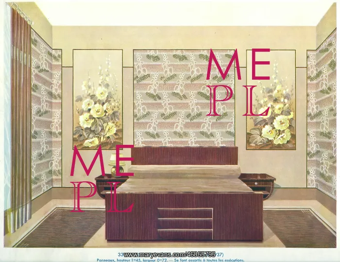 : Wallpaper designs shown in a sample interior : Wallpaper designs shown in a sample interior