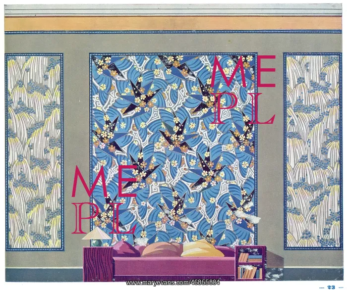 : Wallpaper designs shown in a sample interior : Wallpaper designs shown in a sample interior