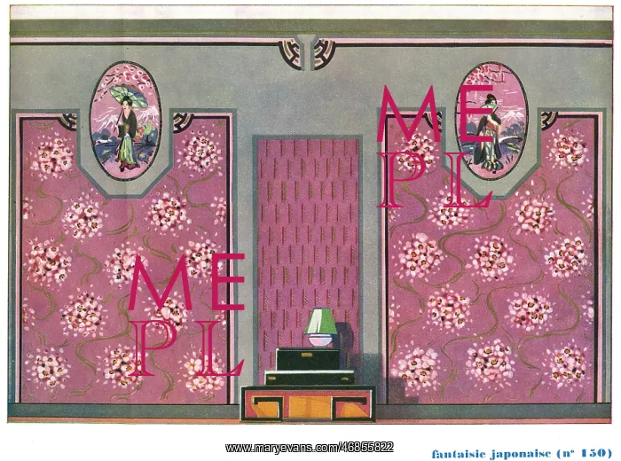 : Wallpaper designs shown in a sample interior : Wallpaper designs shown in a sample interior