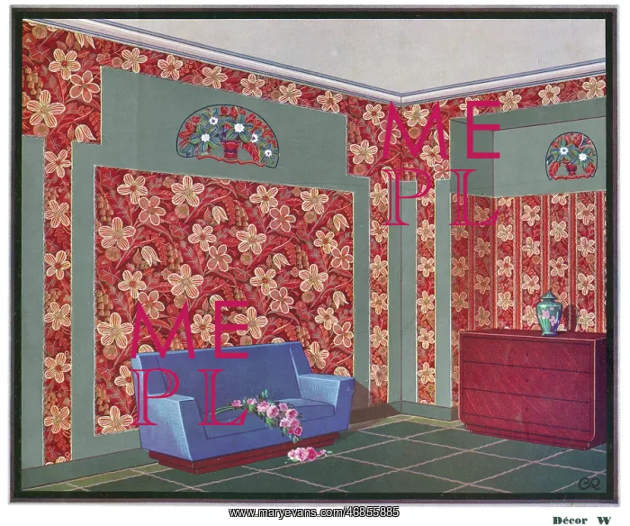 : Wallpaper designs shown in a sample interior : Wallpaper designs shown in a sample interior