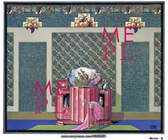 : Wallpaper designs shown in a sample interior : Wallpaper designs shown in a sample interior