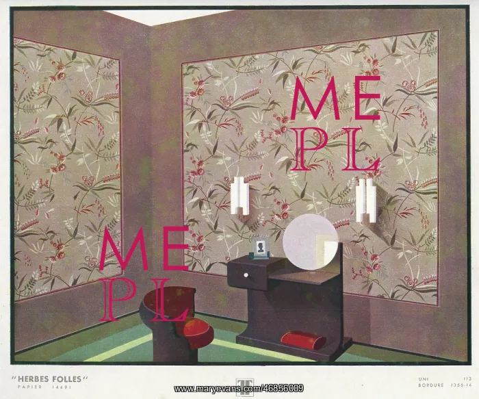 : Wallpaper designs shown in a sample interior : Wallpaper designs shown in a sample interior