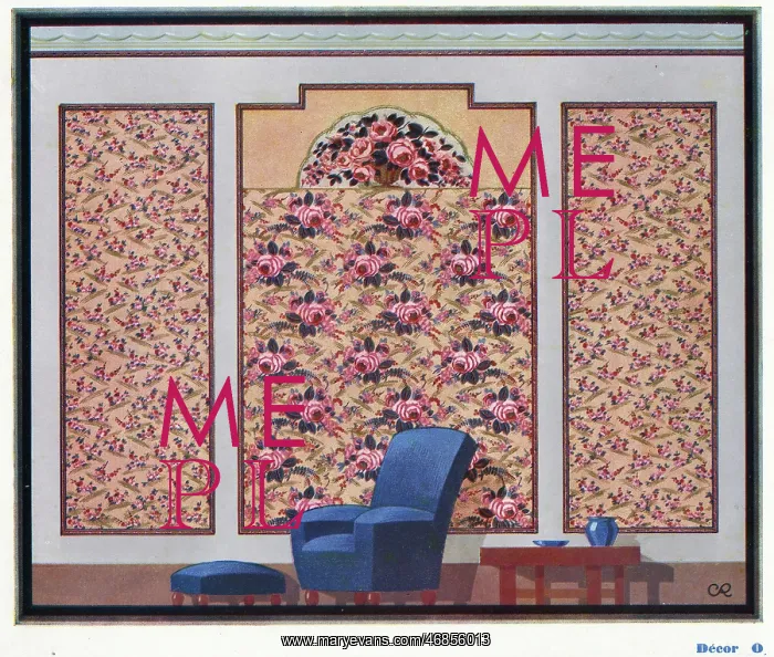 : Wallpaper designs shown in a sample interior : Wallpaper designs shown in a sample interior