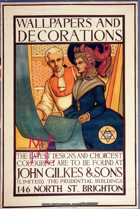 : Wallpapers and Decorations, John Gilkes, Brighton : Wallpapers and Decorations, John Gilkes, Brighton