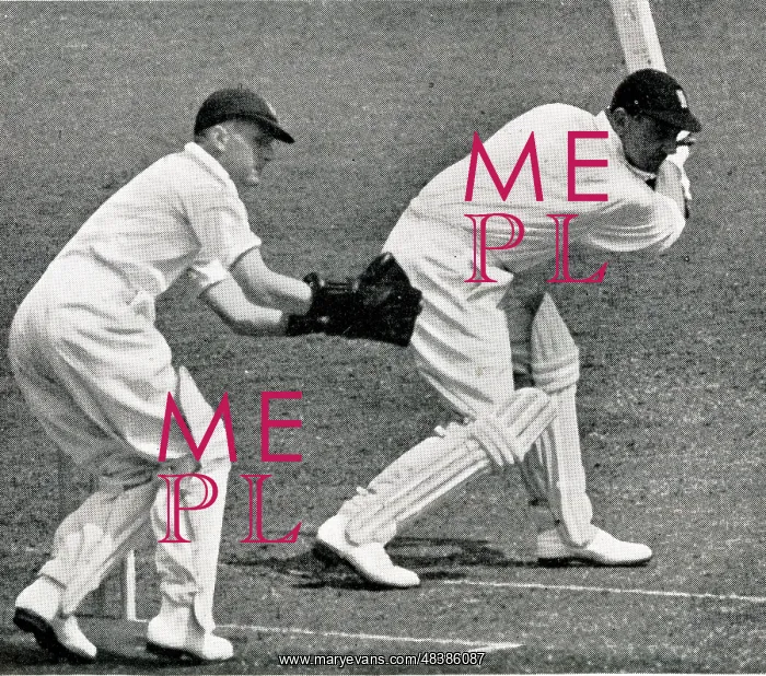 : Wally Hammond hitting boundary off McCabe at Lords : Wally Hammond hitting boundary off McCabe at Lords