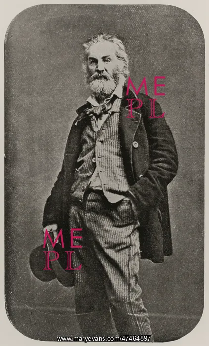 : Walt Whitman, full-length portrait, standing with hand in po : Walt Whitman, full-length portrait, standing with hand in po