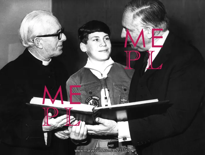 : WALTER ANNENBERG, with boy scout Ben Bollinger, ? : WALTER ANNENBERG, with boy scout Ben Bollinger, ?