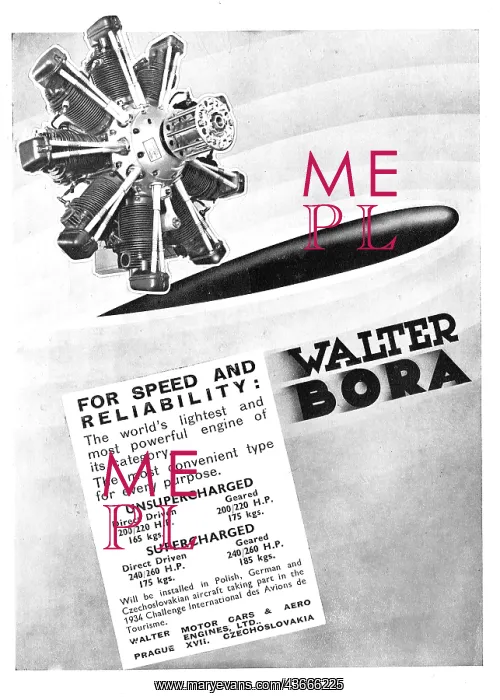 : Walter Bora Radial Aero Engines - : Walter Bora Radial Aero Engines -