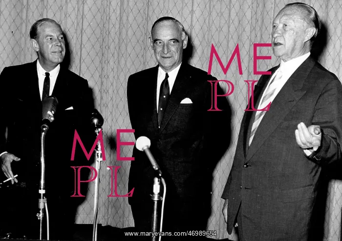 : Walter C Clay and Konrad Adenauer of Germany : Walter C Clay and Konrad Adenauer of Germany