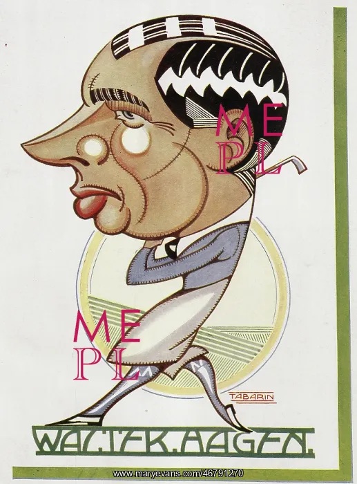 : Walter Hagen Caricature : Walter Hagen Caricature