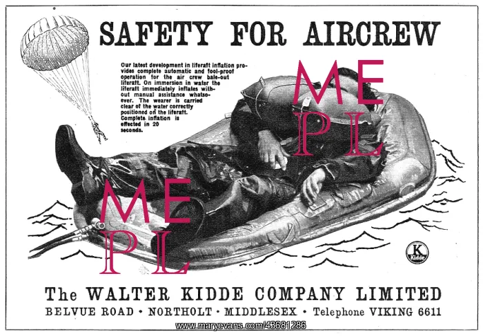 : Walter Kidde Aircrew Liferaft : Walter Kidde Aircrew Liferaft