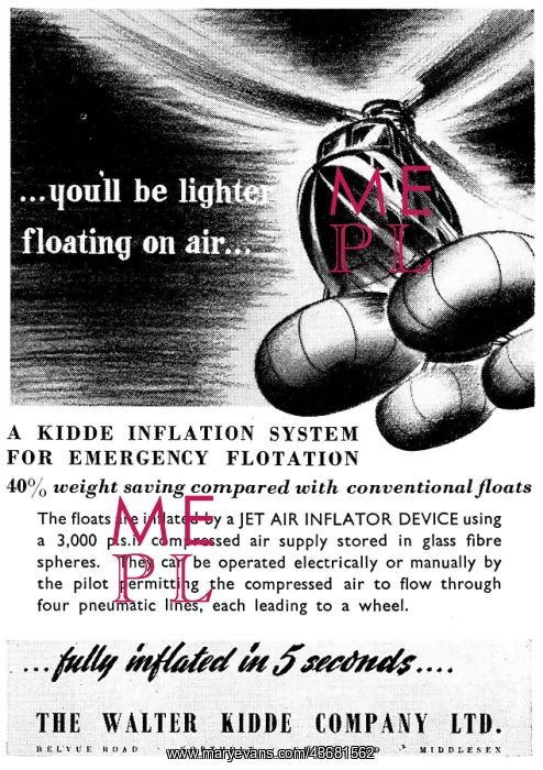 : Walter Kidde Helicopter Jet Air Inflator Flotation Device : Walter Kidde Helicopter Jet Air Inflator Flotation Device