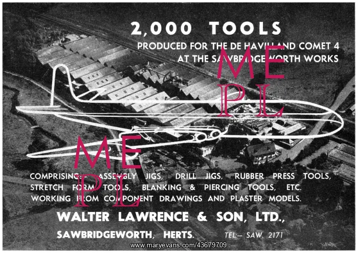 : Walter Lawrence. Jigs & Tools For The Aircraft Industry : Walter Lawrence. Jigs & Tools For The Aircraft Industry