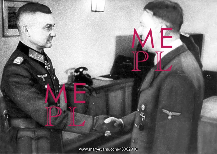 : Walter Model receives the Oak Leaves from Hitler : Walter Model receives the Oak Leaves from Hitler