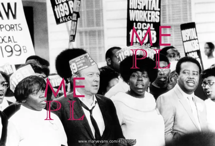 : Walter Reuther and the Rev. Ralph Abernathy marching : Walter Reuther and the Rev. Ralph Abernathy marching
