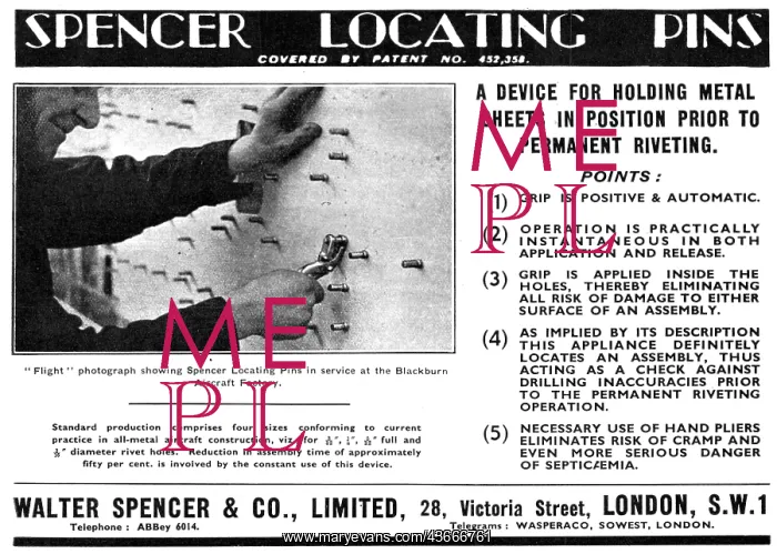 : Walter Spencer. Spencer Locating Pins : Walter Spencer. Spencer Locating Pins
