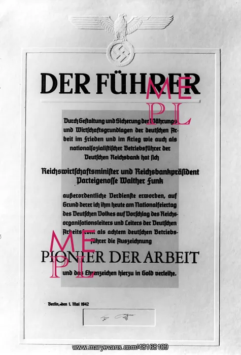 : Walther Funk : Walther Funk
