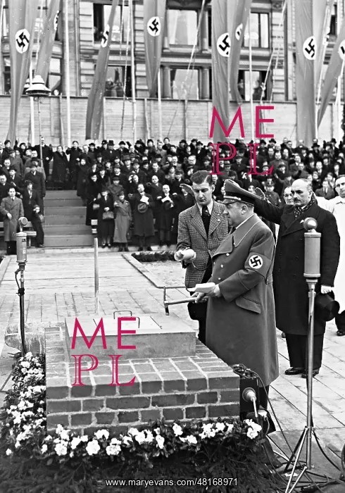 : Walther Funk at a groundbreaking ceremony, 1939 : Walther Funk at a groundbreaking ceremony, 1939