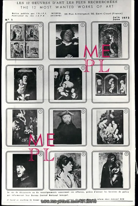 : Twelve Most Wanted Works of Art : Twelve Most Wanted Works of Art