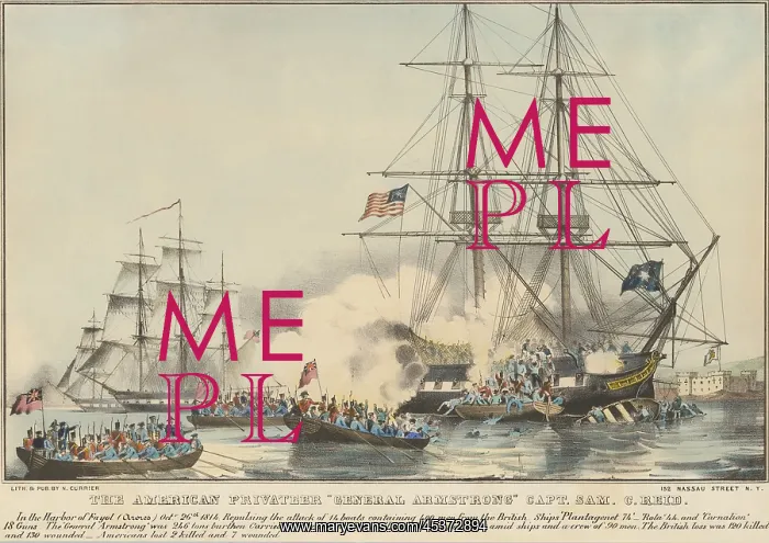 : War of 1812. American privateer ship, General : War of 1812. American privateer ship, General