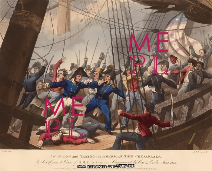 : War of 1812. Battle between frigates, USS : War of 1812. Battle between frigates, USS