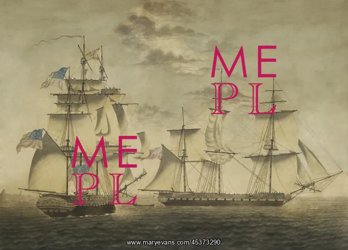 : War of 1812. Battle between frigates, USS : War of 1812. Battle between frigates, USS