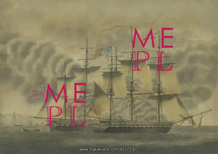 : War of 1812. Battle between frigates, USS : War of 1812. Battle between frigates, USS