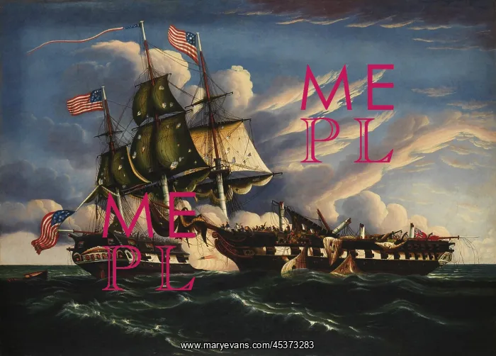 : War 1812. USS Constitution in naval battle : War 1812. USS Constitution in naval battle