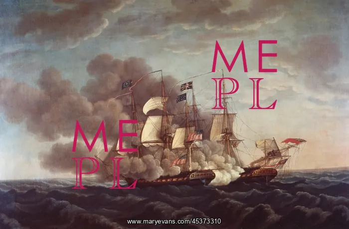 : War 1812. USS Constitution in naval battle : War 1812. USS Constitution in naval battle