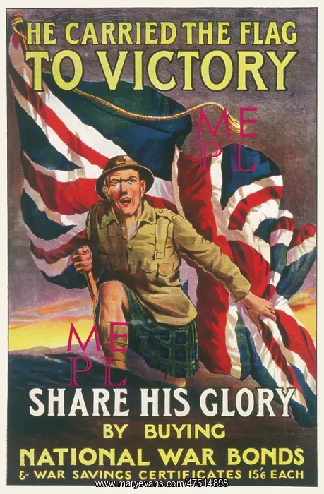 : WAR BONDS POSTER WWI : WAR BONDS POSTER WWI