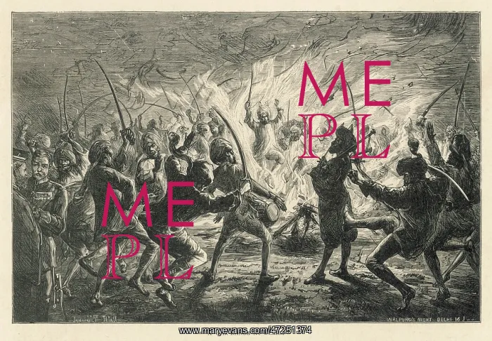 : WAR DANCE / DELHI / 1875 : WAR DANCE / DELHI / 1875