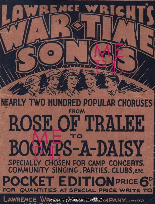 : War Ephemera - 1940's WW2, song book, front : War Ephemera - 1940's WW2, song book, front