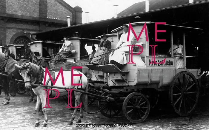 : War kitchen carriage during the First World War : War kitchen carriage during the First World War