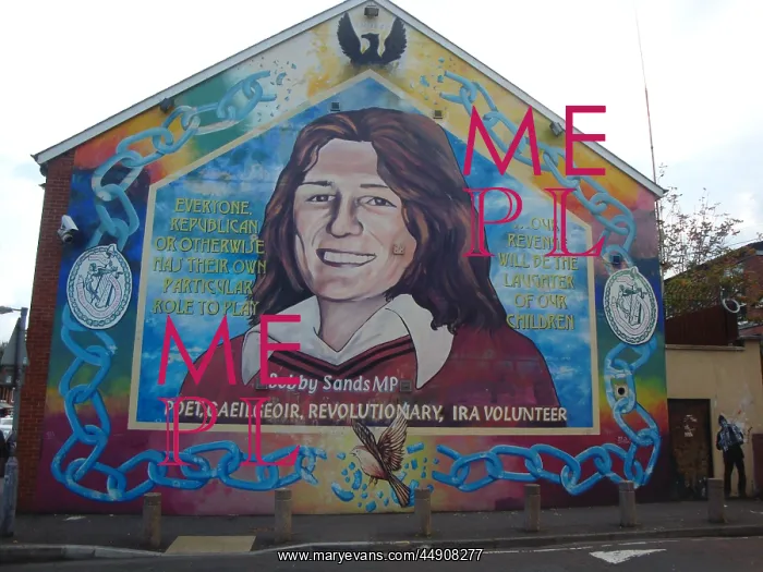 : War mural of Bobby Sands MP at Belfast : War mural of Bobby Sands MP at Belfast