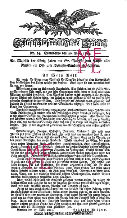 : War of the Sixth Coalition 1812 - 1814, proclamation : War of the Sixth Coalition 1812 - 1814, proclamation