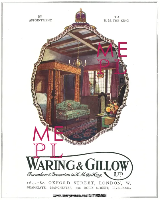 : Waring and Gillow Advertisement : Waring and Gillow Advertisement