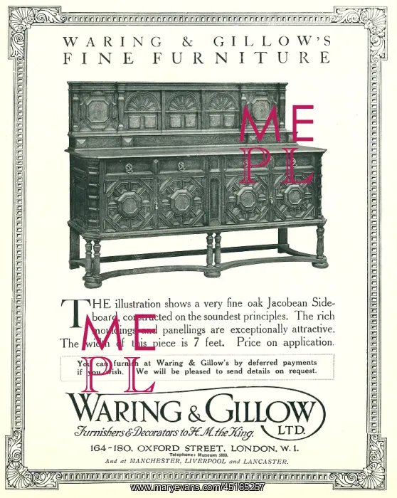 : Waring and Gillow Advertisement : Waring and Gillow Advertisement