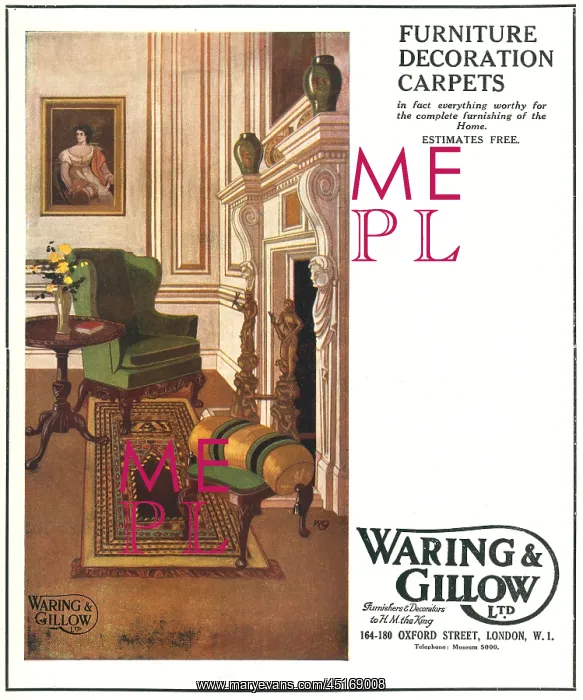 : Waring and Gillow Advertisement : Waring and Gillow Advertisement