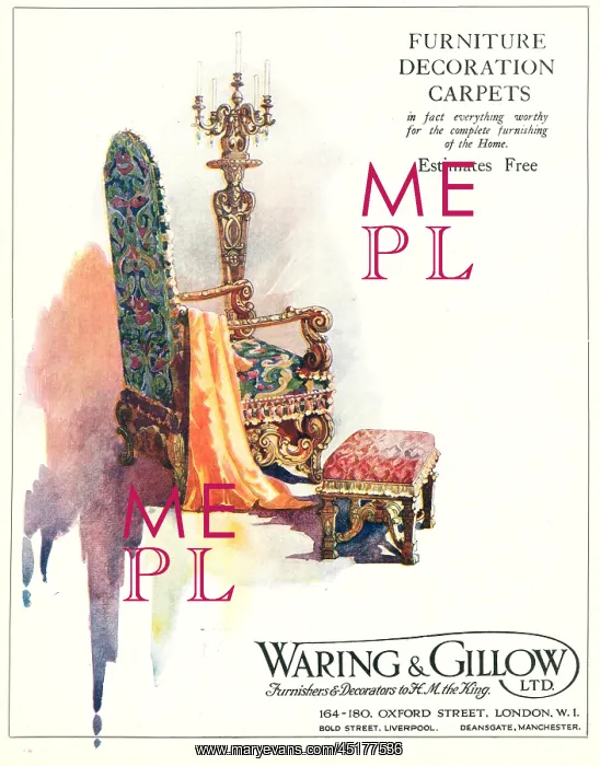 : Waring and Gillow Advertisement : Waring and Gillow Advertisement