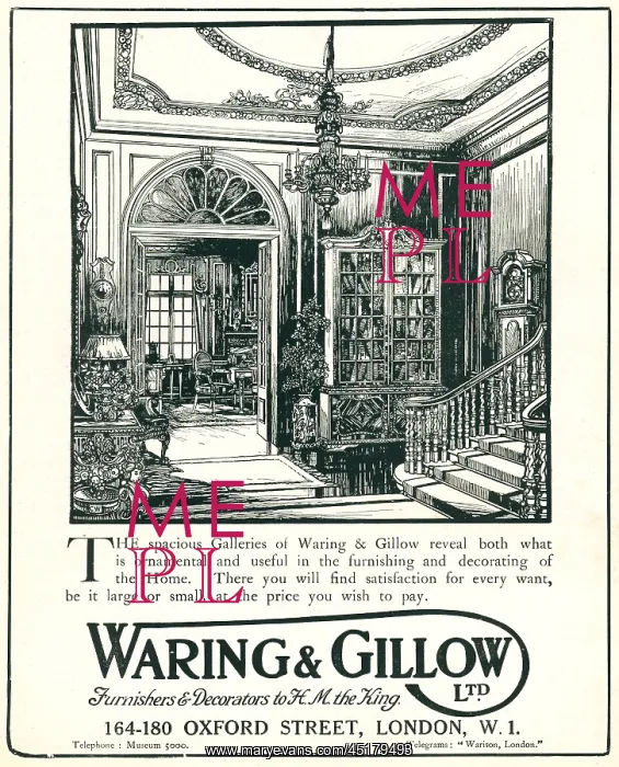 : Waring and Gillow Advertisement : Waring and Gillow Advertisement