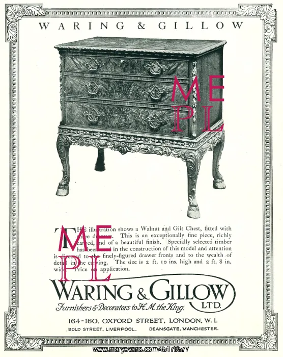: Waring and Gillow Advertisement : Waring and Gillow Advertisement