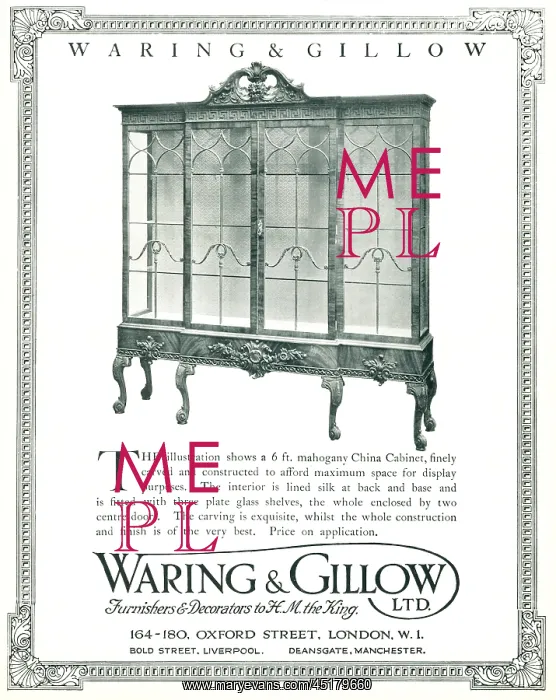 : Waring and Gillow Advertisement : Waring and Gillow Advertisement