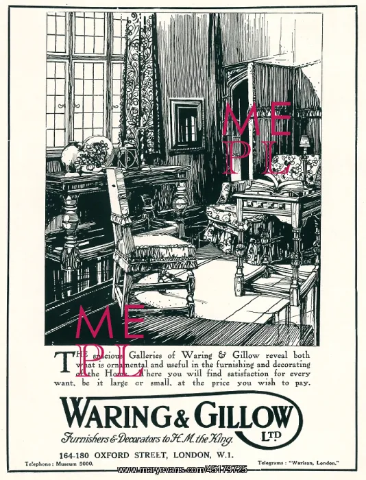 : Waring and Gillow Advertisement : Waring and Gillow Advertisement