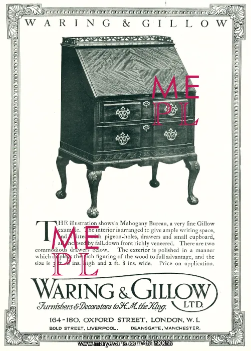 : Waring and Gillow Advertisement : Waring and Gillow Advertisement