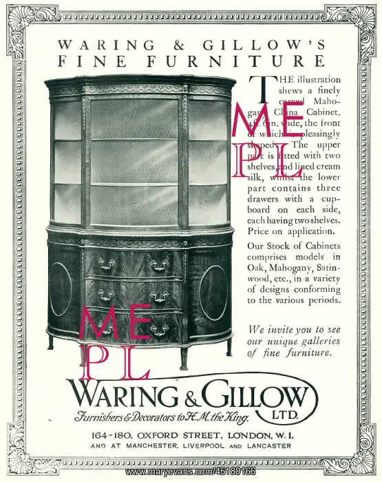 : Waring and Gillow Advertisement : Waring and Gillow Advertisement